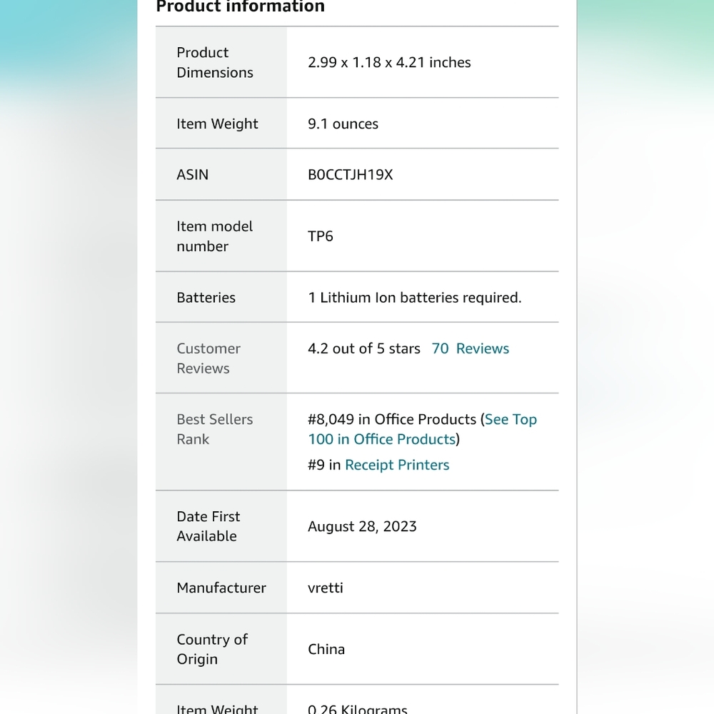 Portable Pocket Thermal Printer - Picture 9 of 9